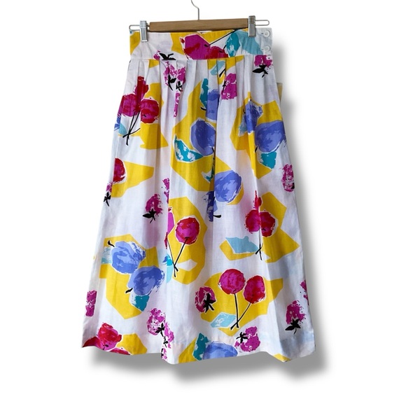 Diane Von Furstenberg Vintage Fruit Print  Midi Skirt Size 10 (Runs Small) NWT - Picture 2 of 12